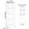5-Tier Narrow Rolling Storage Cart with Wood Top, White Metal Wire Shelving Unit with Wheels & Hooks